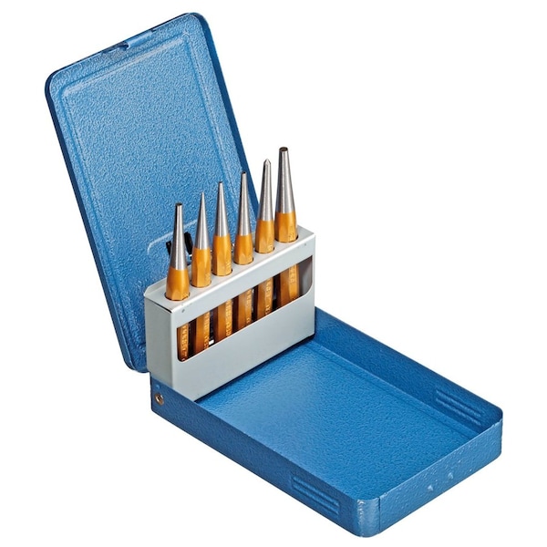 Drift Punch Set 6 pcs., Metal Case